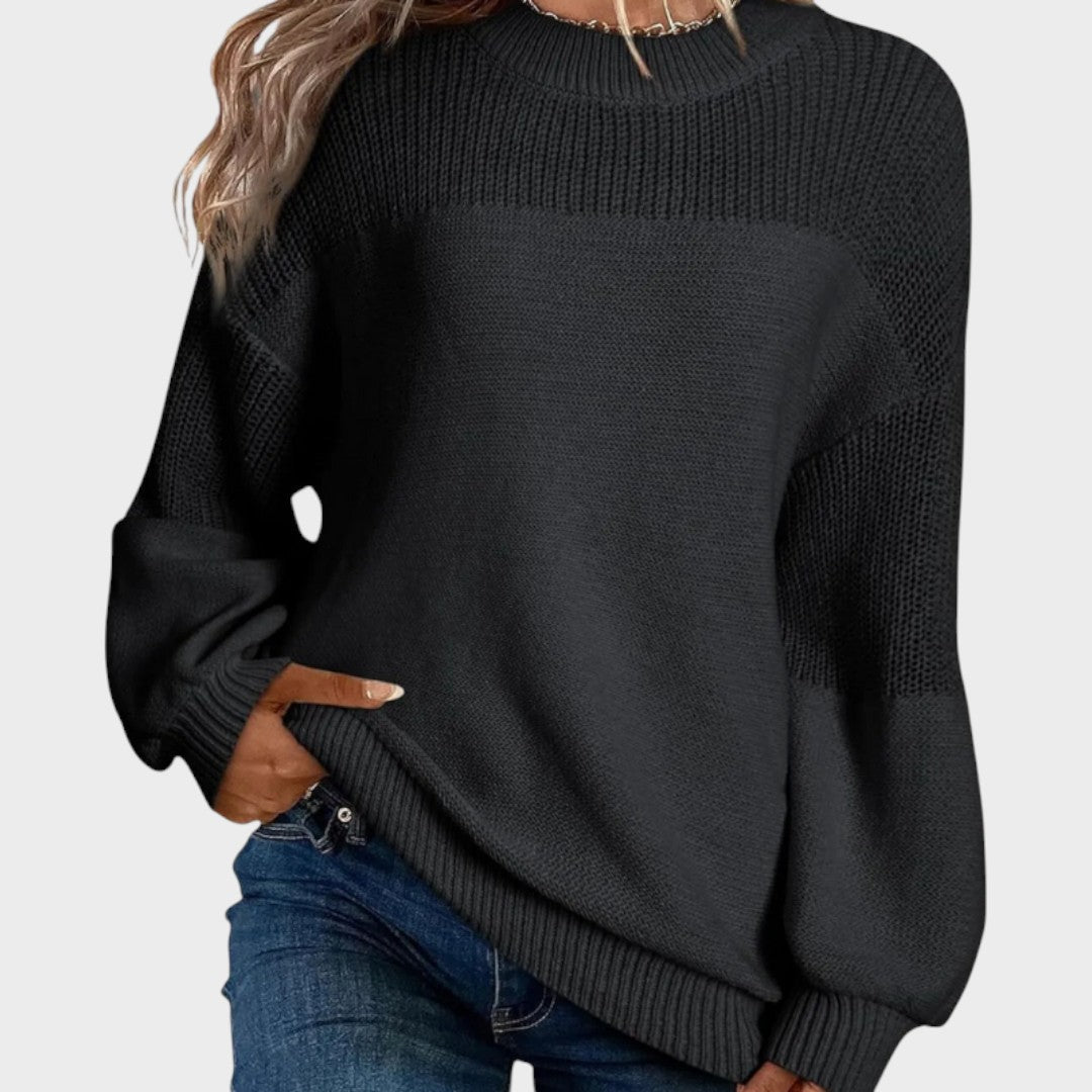 pulover tricotat lejer Carol stil casual pentru femei