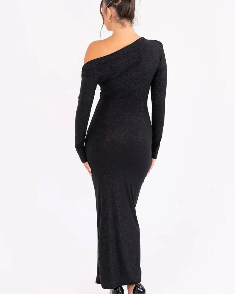 moa rochie maxi cu strălucire prezentare
